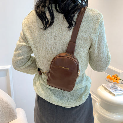 Trendy Leder Crossbody Tasche