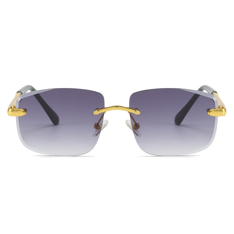 Damen quadratische Sonnenbrille mit stilvollen Kunststoff- und Metalldetails Brehn