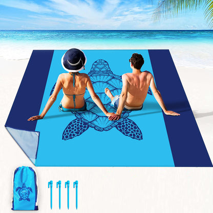 Stranddecke mit maritimem Schildkrötenmotiv Brehn