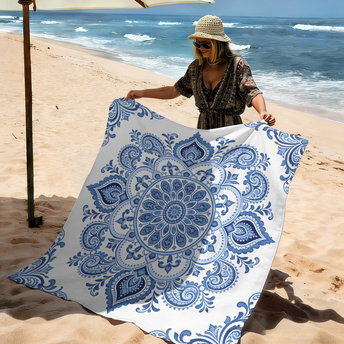 Mandala Design Strandmatte Brehn