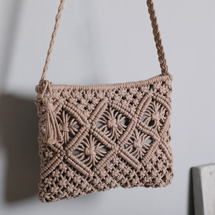 Handgefertigte Makramee Schultertasche Brehn