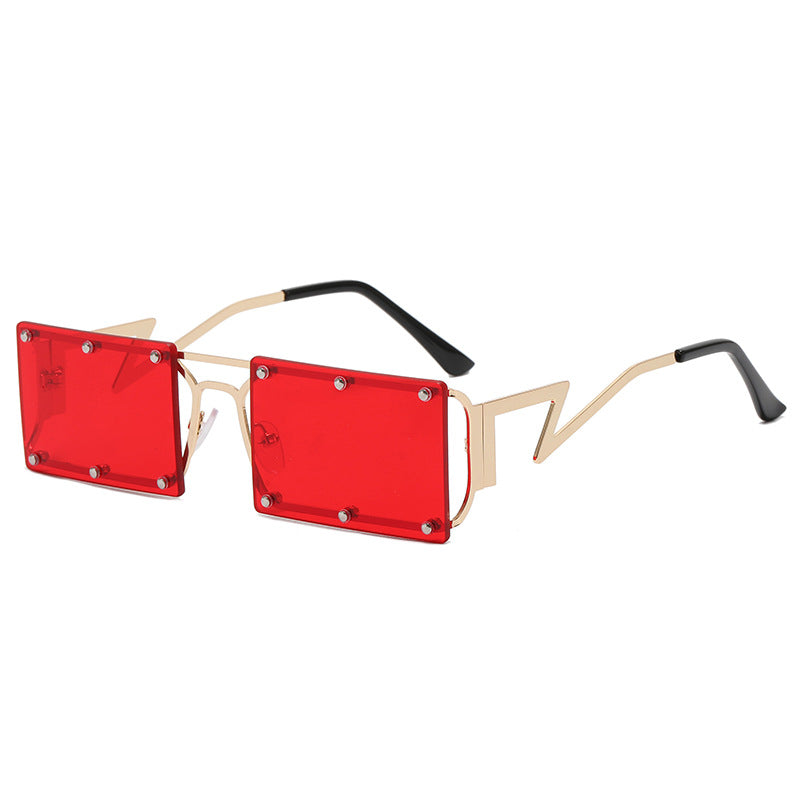 Damen extravagante Oversized-Sonnenbrille mit geometrischem Rahmen Brehn
