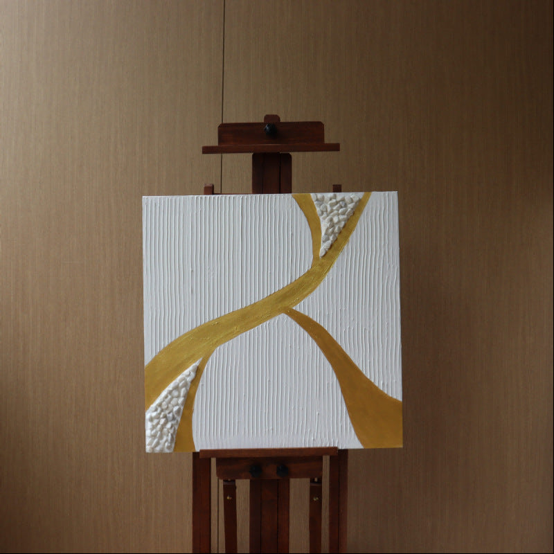 Texturiertes Gold Abstraktes Leinwandkunst
