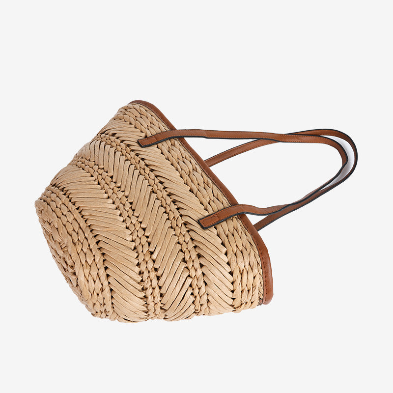 Damen Elegante geflochtene Sommertasche Brehn