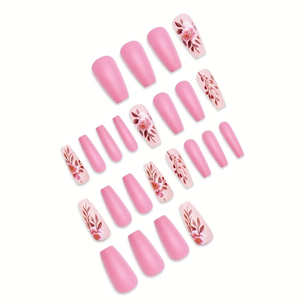 Florale Kunst Acryl Nagelerweiterungen Brehn