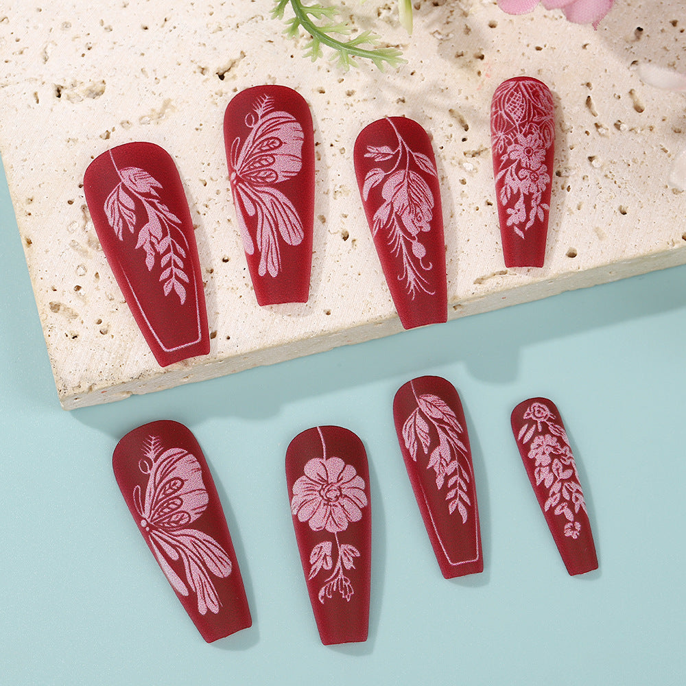 Kunstnagel Set mit floralen Motiven Brehn