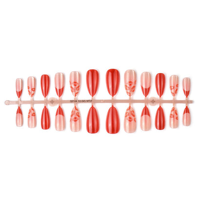 Künstlerisches Kiss-Druck-Press-On-Nagelset