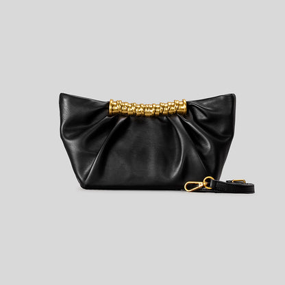 Elegante Leder Falt-Clutch