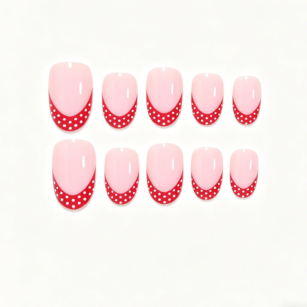 Dekoratives French Tip Nagelkunst Set Brehn