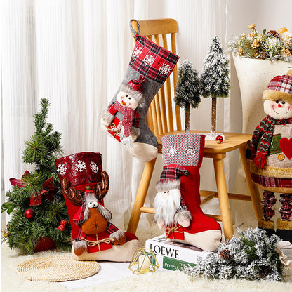 Festlicher Weihnachtsstrumpf mit Rentiermotiv Brehn