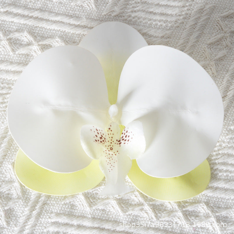 Elegante Stoff Orchideen Haarklammer
