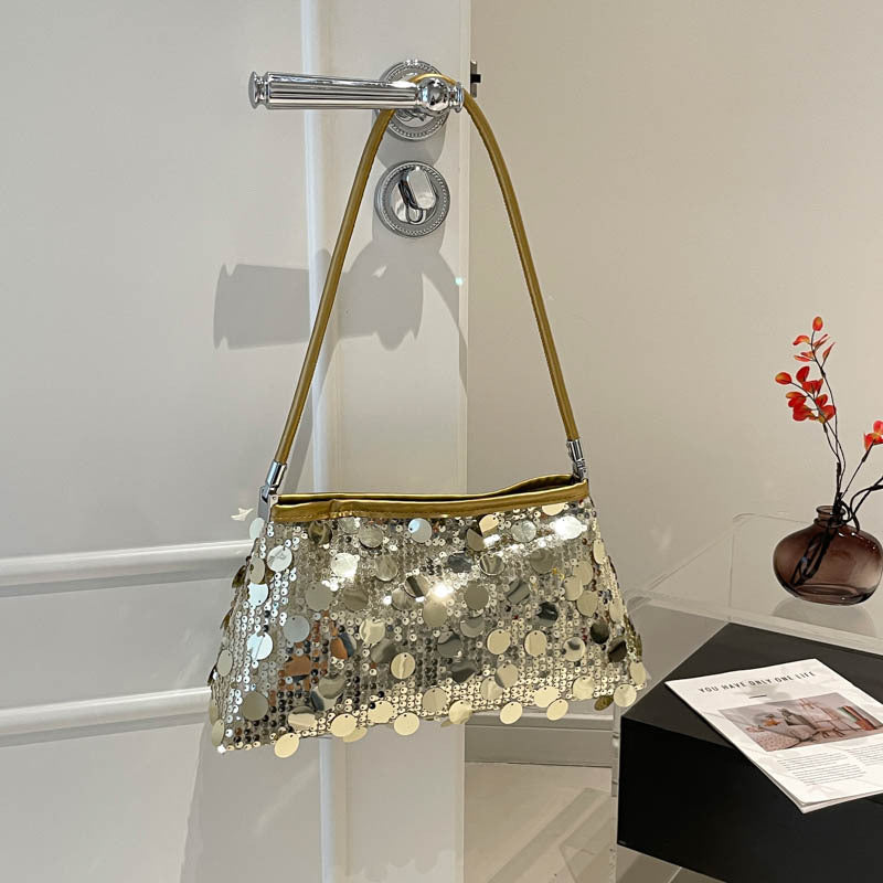 WoGlamorous Pailletten Abend Schultertasche Brehn