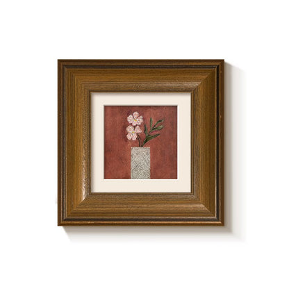 Gerahmtes florales Kunstwerk