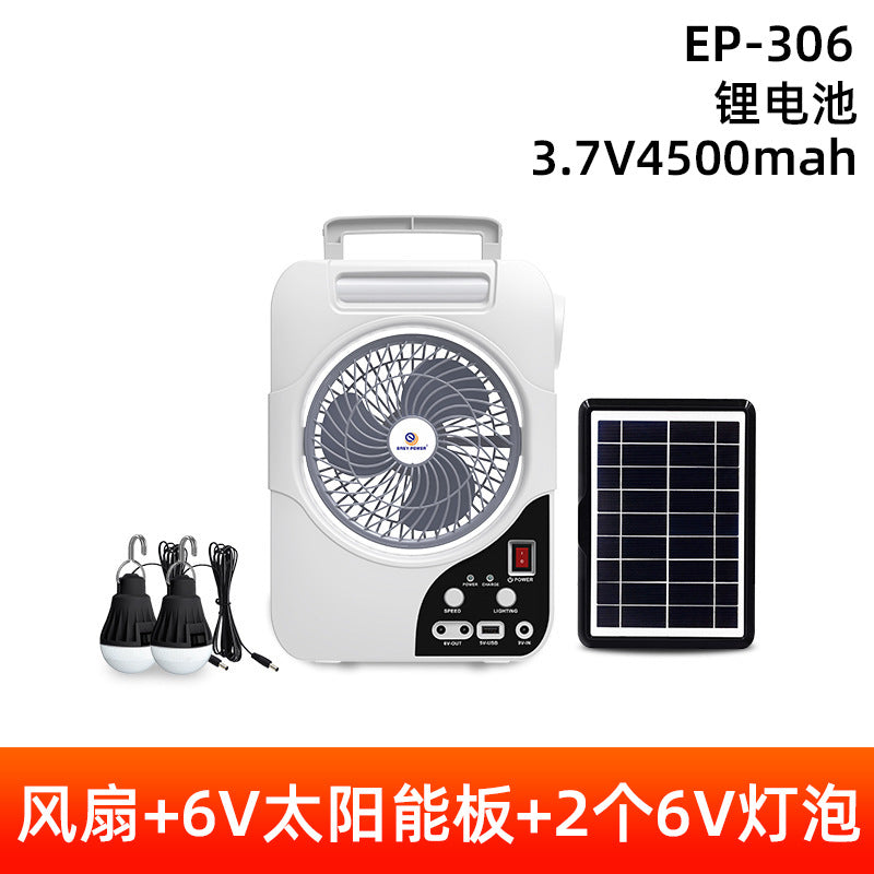 Unisex Tragbarer Ventilator mit Solarpanel Brehn