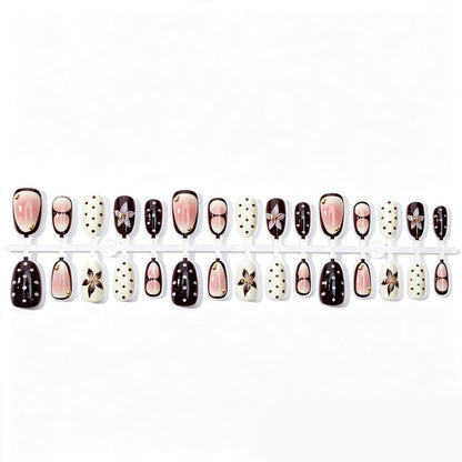 Elegantes Floral Design Press-On Nagelset Brehn