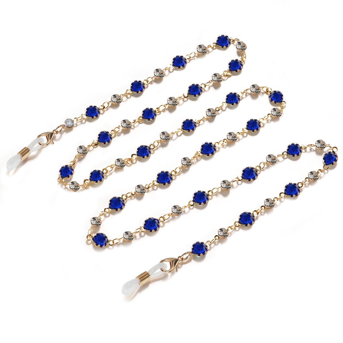 Elegante Edelstein-Brillen-Kette Brehn