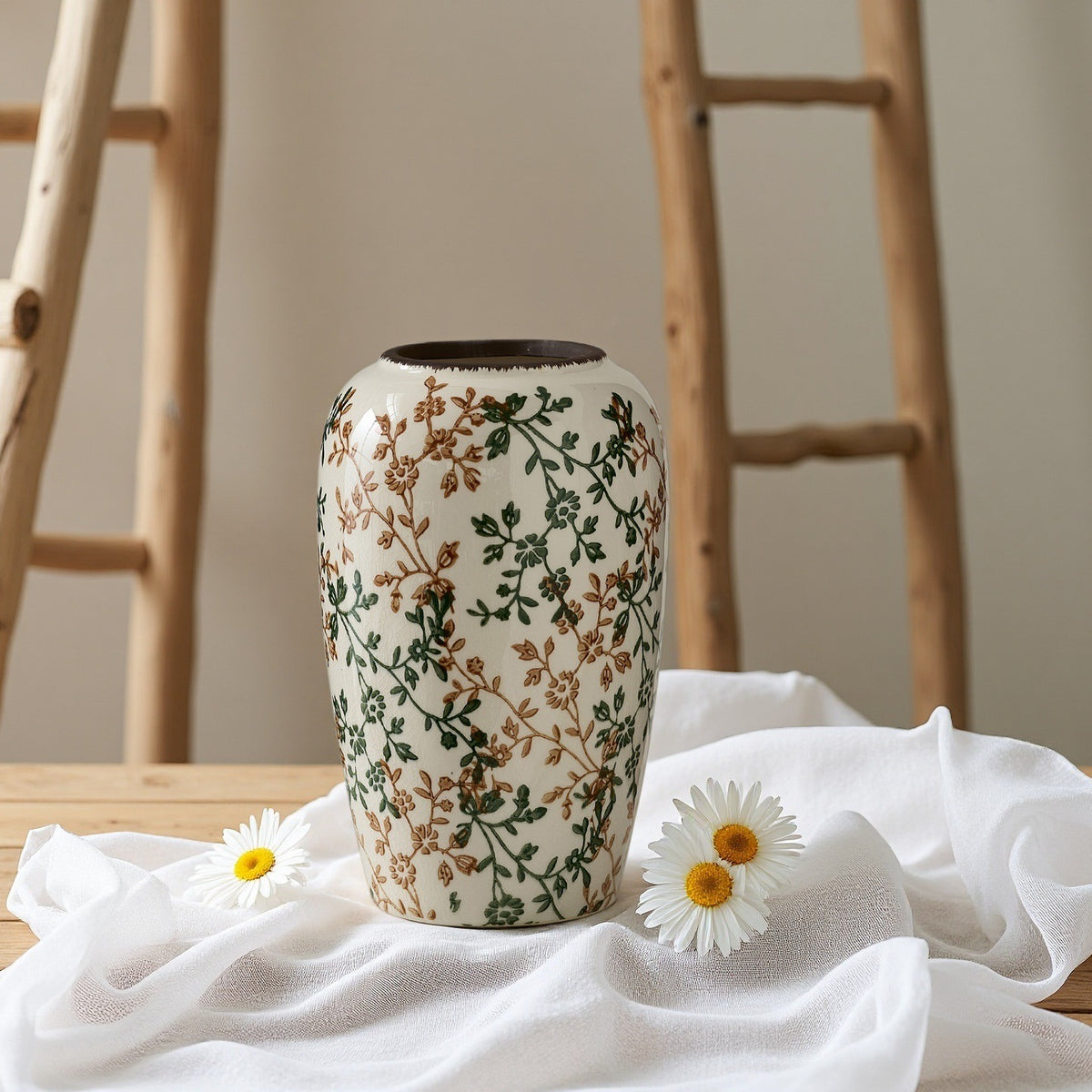Florale Keramikvase Brehn