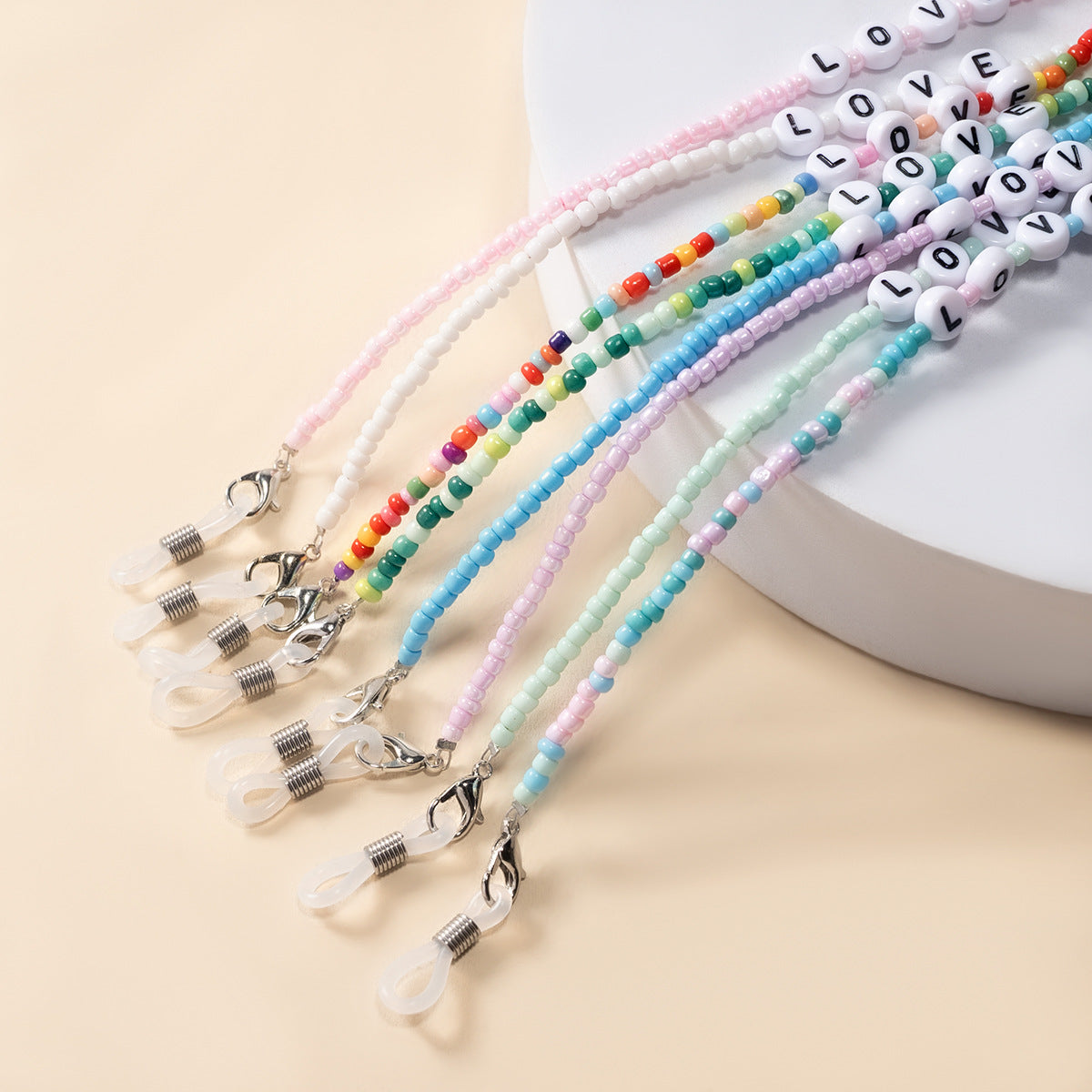 Liebe-Thema Perlen Brillen Kette Brehn