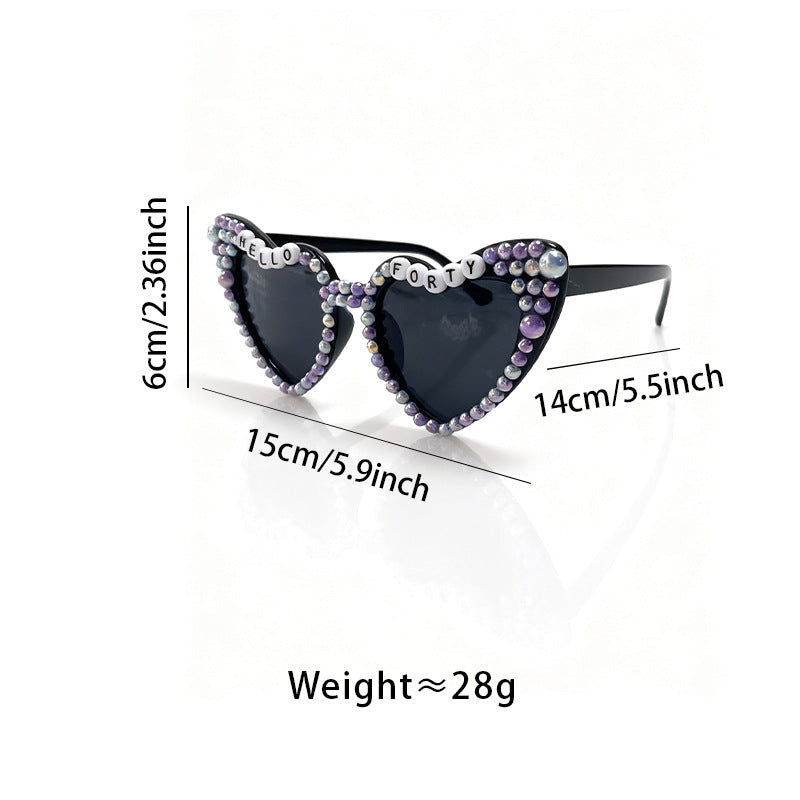 Glamouröse herzförmige Brautsonnenbrille Brehn