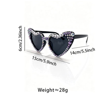 Glamouröse herzförmige Brautsonnenbrille Brehn