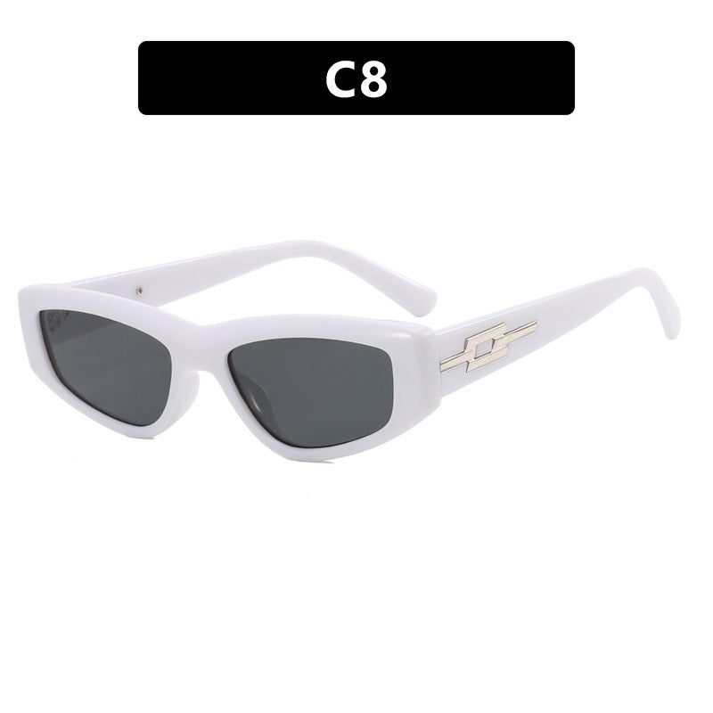 Damen modische Cat-Eye Sonnenbrille mit transparentem Rahmen und kühlen Gläsern Brehn