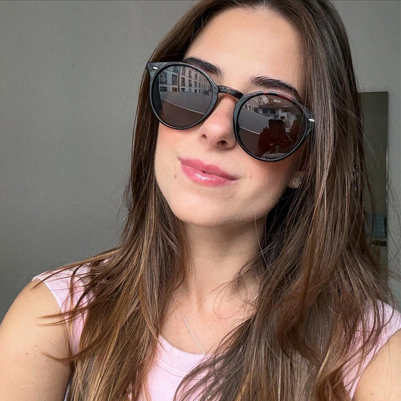 Damen Stilvolle runde Sonnenbrille Brehn
