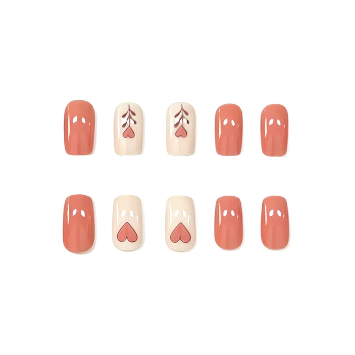 Stylische Herzmuster-Nagelkunstverbesserungen Brehn