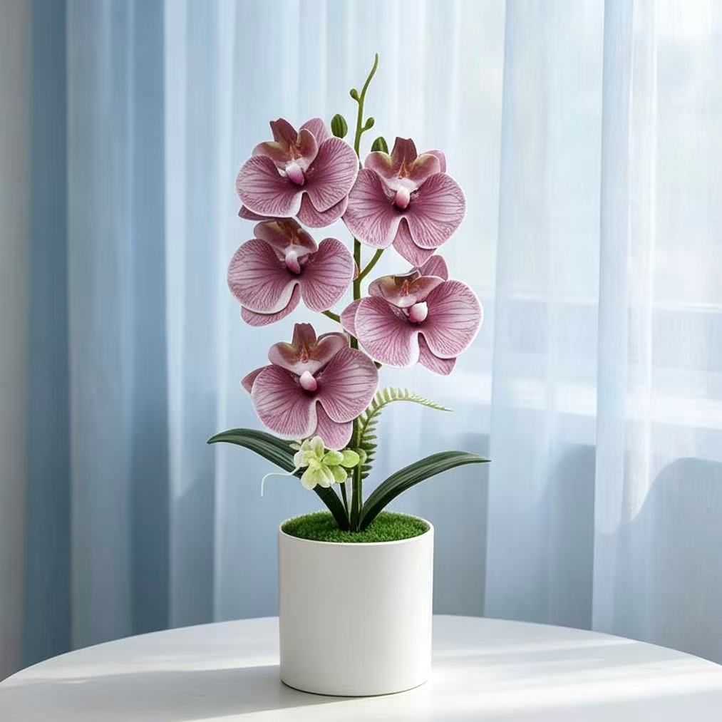 Lebensechte florale Orchideenpflanze für die Wohnkultur