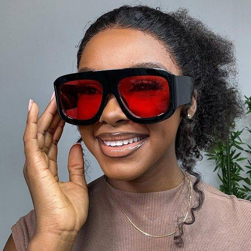 Damen modische Oversized Sonnenbrille mit markantem Design Brehn