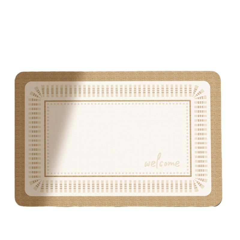 Rectangular Low-Pile Absorbent Anti-Slip Welcome Entrance Doormat