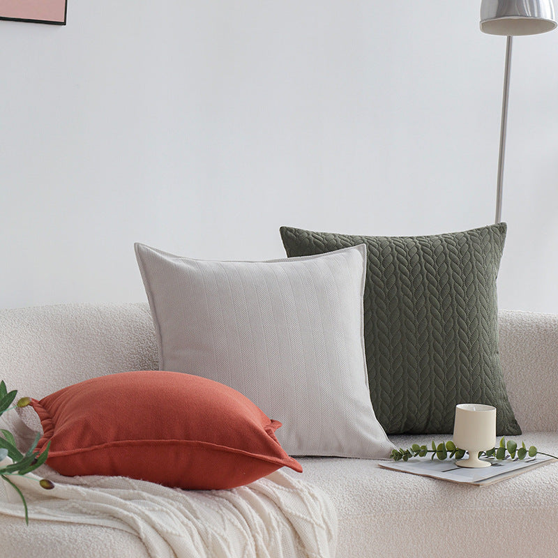 Quadratischer gequilteter Zierkissenbezug mit Kabel‑Tufting und softem Mikrofaser‑Finish Brehn