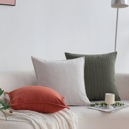 Quadratischer gequilteter Zierkissenbezug mit Kabel‑Tufting und softem Mikrofaser‑Finish Brehn