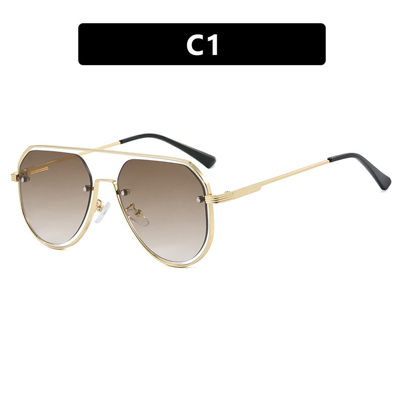 Damen stylische Piloten-Sonnenbrille mit innovativem Design und UV-Schutz Brehn