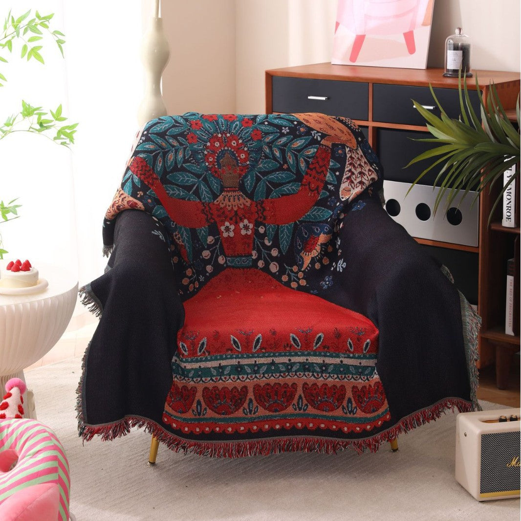 Dekorative Bohemian Wurfdecke