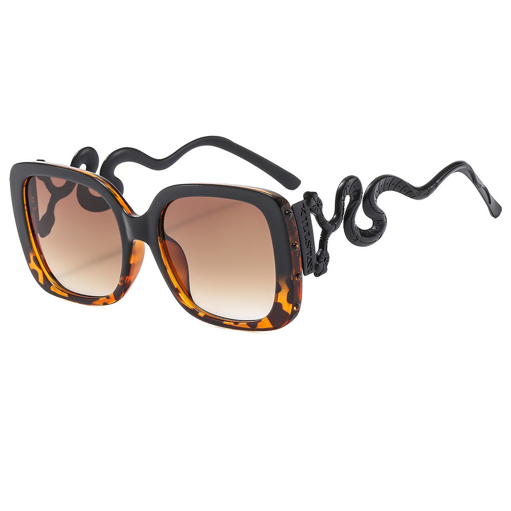 Damen extravagante Designer-Sonnenbrille mit luxuriösem Schlangenrahmen Brehn