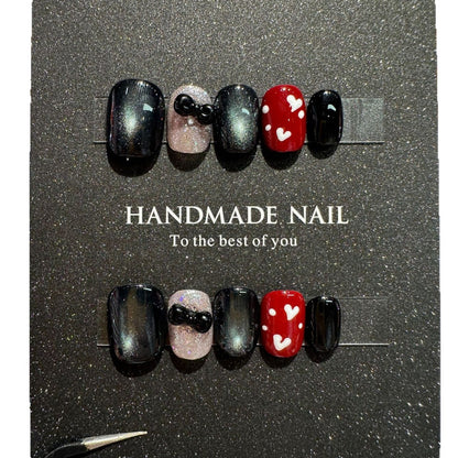 Künstlerisches Handgemachtes Press-On Nagelkunst Set