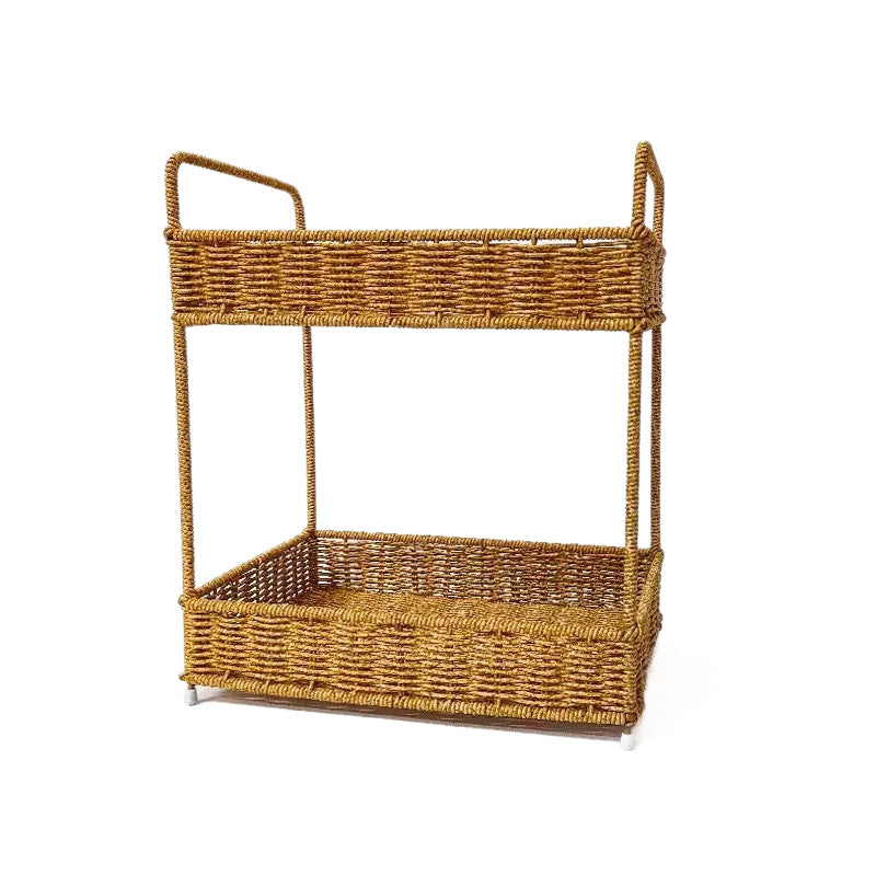 Multi-Tiered Rattan Aufbewahrungsständer Brehn