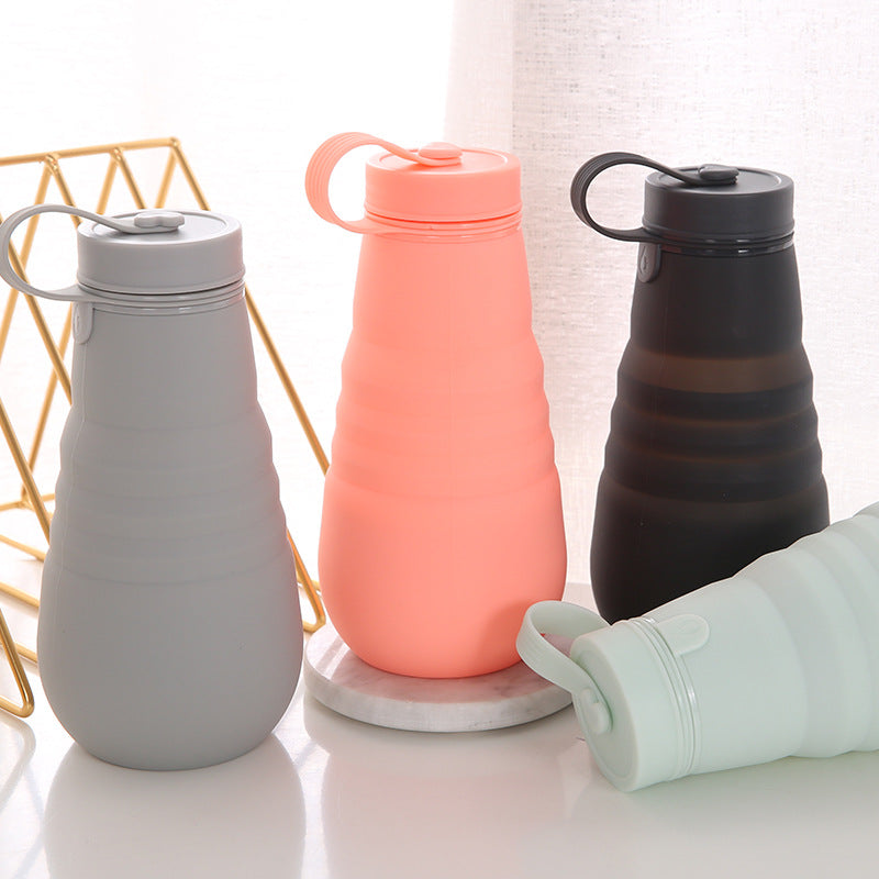 Damen Faltbare Silikon-Trinkflasche mit sicherem Verschluss Brehn