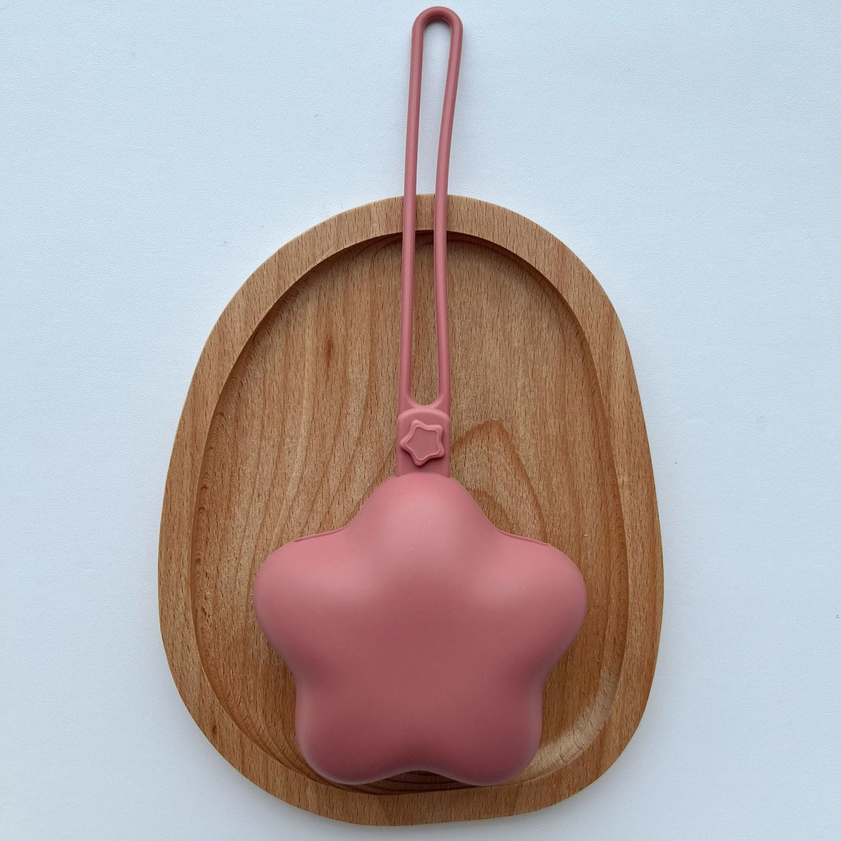 Weicher Silikon-Mini-Beutel Schlüsselanhänger in Sternform mit elastischer Schlaufe