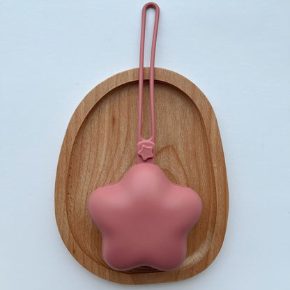 Weicher Silikon-Mini-Beutel Schlüsselanhänger in Sternform mit elastischer Schlaufe