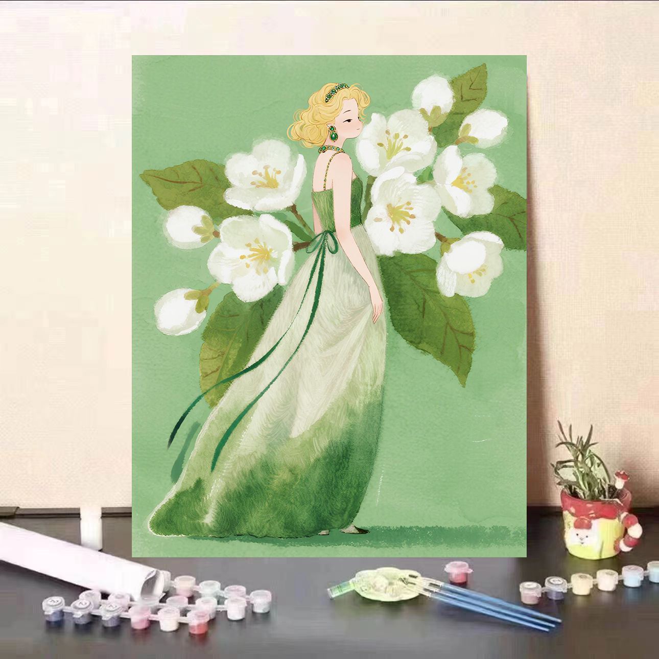 Florales DIY Ausmal-Set nach Zahlen Brehn