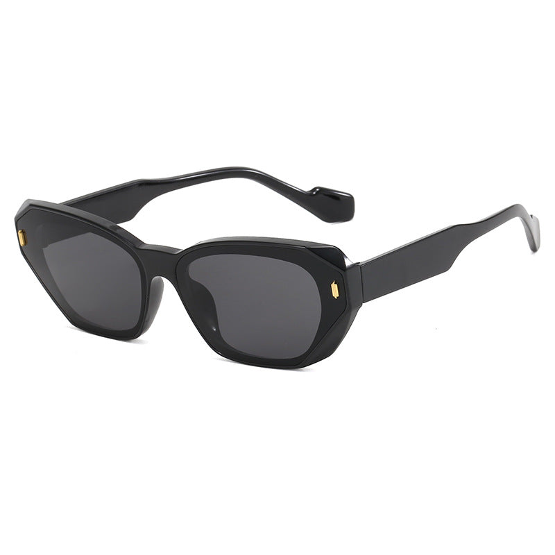 Damen geometrische Designer-Sonnenbrille mit markantem Rahmen Brehn
