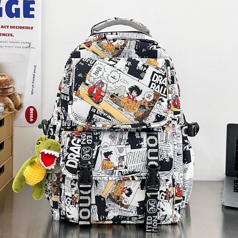 Rucksack Im Comic-Design mit Weichem Plüschanhänger Brehn