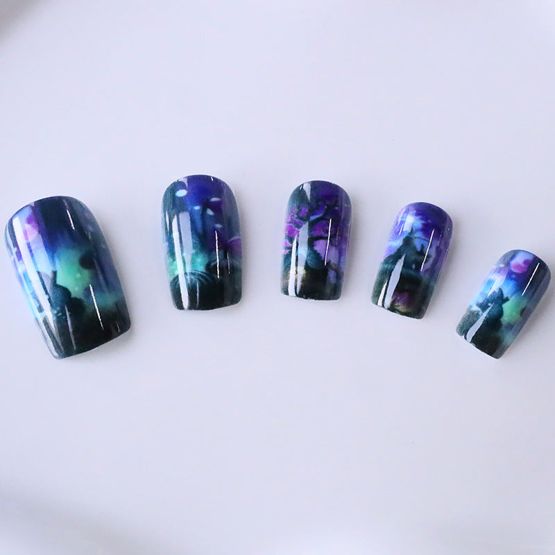 Fantasy-Landschaft-Nagelkunst Brehn