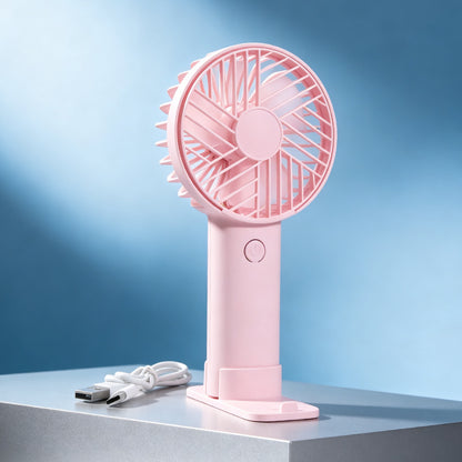 Unisex nan tragbarer wiederaufladbarer USB-Handventilator mit kindersicherem Bären-Design, abnehmbarem Standfuß und leisem Motor Brehn