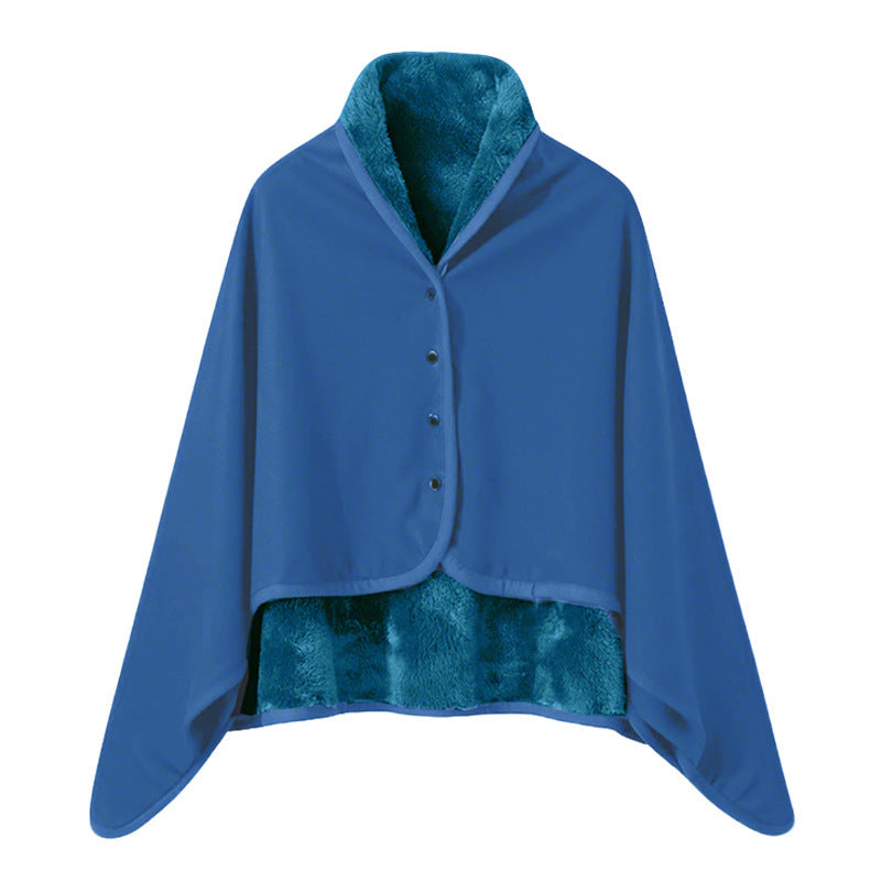 Damen Elegante Kuscheldecke mit Kragen Brehn