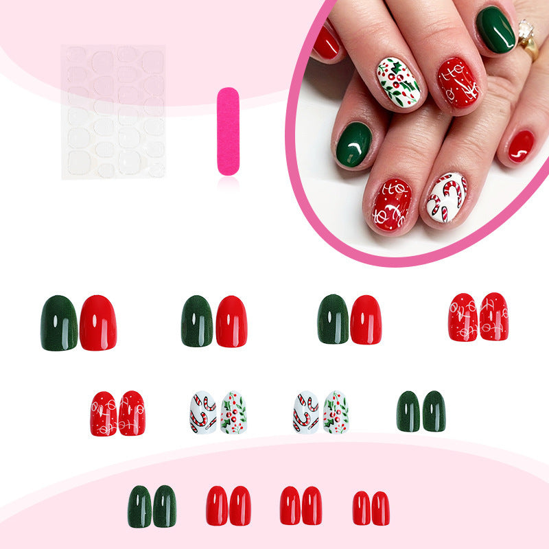 Kunstnagelset mit festlichen Weihnachtsdesigns Brehn