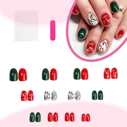 Kunstnagelset mit festlichen Weihnachtsdesigns Brehn