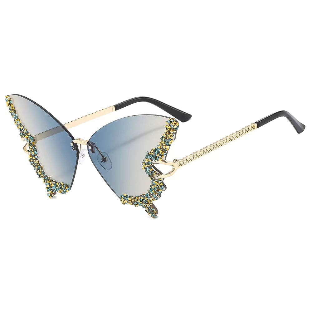 Damen extravagante Flügel-Sonnenbrille Brehn