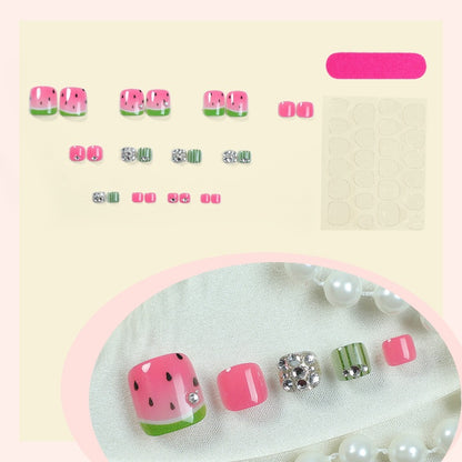 Kreatives Kunstnagelset mit Wassermelonenmotiv Brehn